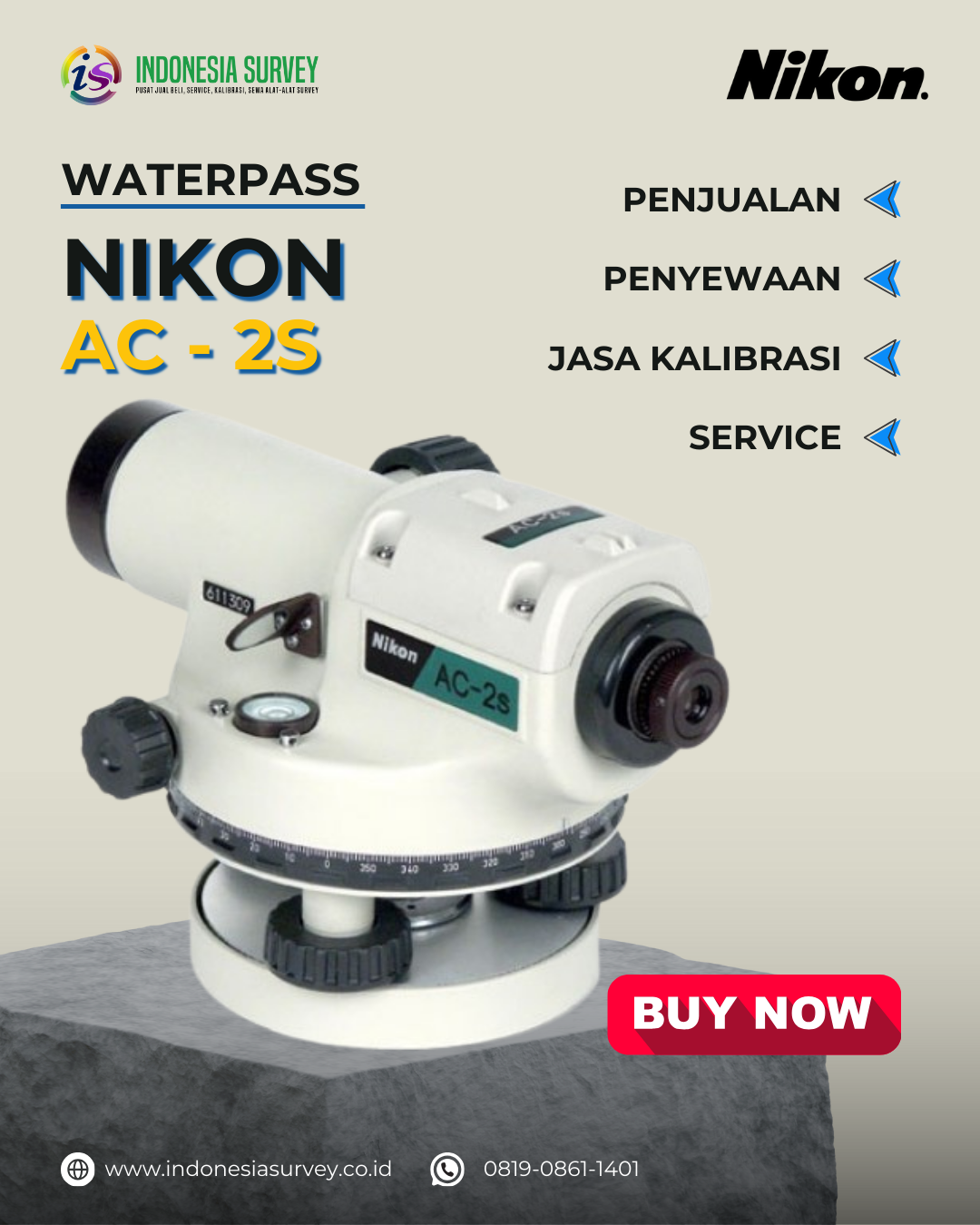 Waterpass Auto Level Nikon AC - 2S